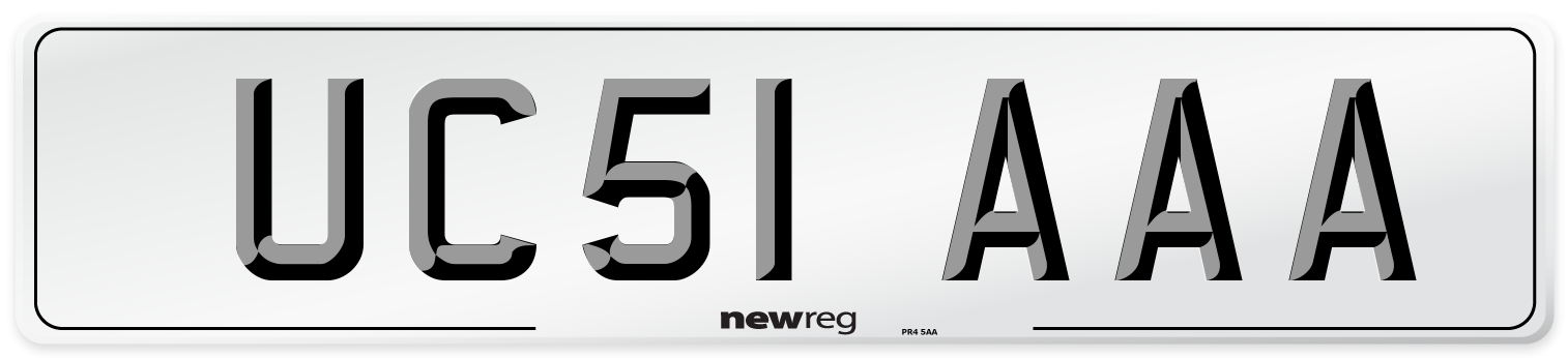 UC51 AAA Number Plate from New Reg